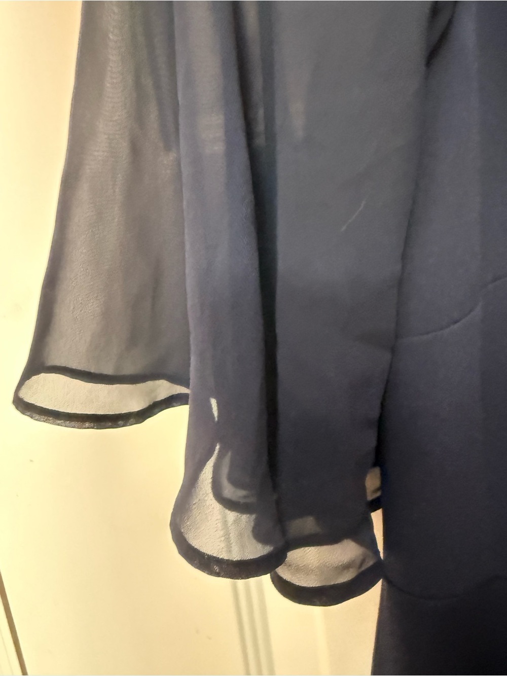 connected apparel Navy Maxi Dress with Flutter Sleeves - Picture 5 of 14